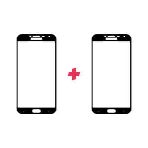 DuoPack Samsung Galaxy J4 2018 Edge to Edge screenprotector - Telefoonglaasje
