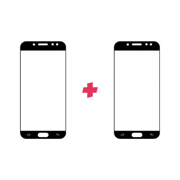 DuoPack Samsung Galaxy J5 2017 Edge to Edge screenprotector - Telefoonglaasje