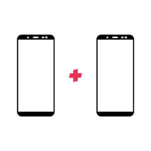 DuoPack Samsung Galaxy J6 2018 Edge to Edge screenprotector - Telefoonglaasje
