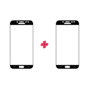 DuoPack Samsung Galaxy J7 2017 Edge to Edge screenprotector - Telefoonglaasje