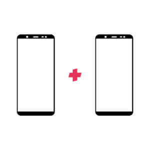 DuoPack Samsung Galaxy J8 2018 Edge to Edge screenprotector - Telefoonglaasje