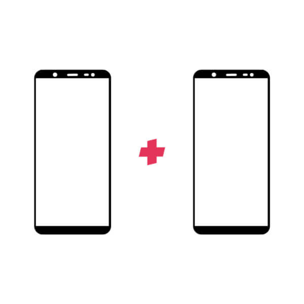 DuoPack Samsung Galaxy J8 2018 Edge to Edge screenprotector - Telefoonglaasje