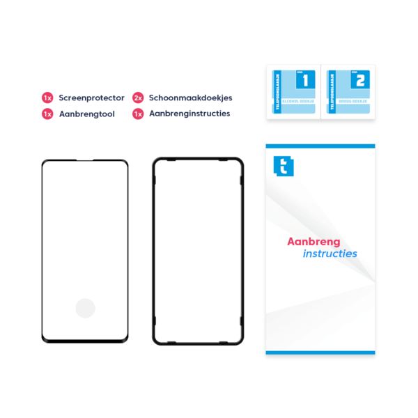 Inhoud verpakking Samsung Galaxy S20 Plus screenprotector Case Friendly