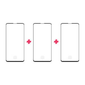 TriplePack: Screenprotector Samsung Galaxy S10 - Case Friendly