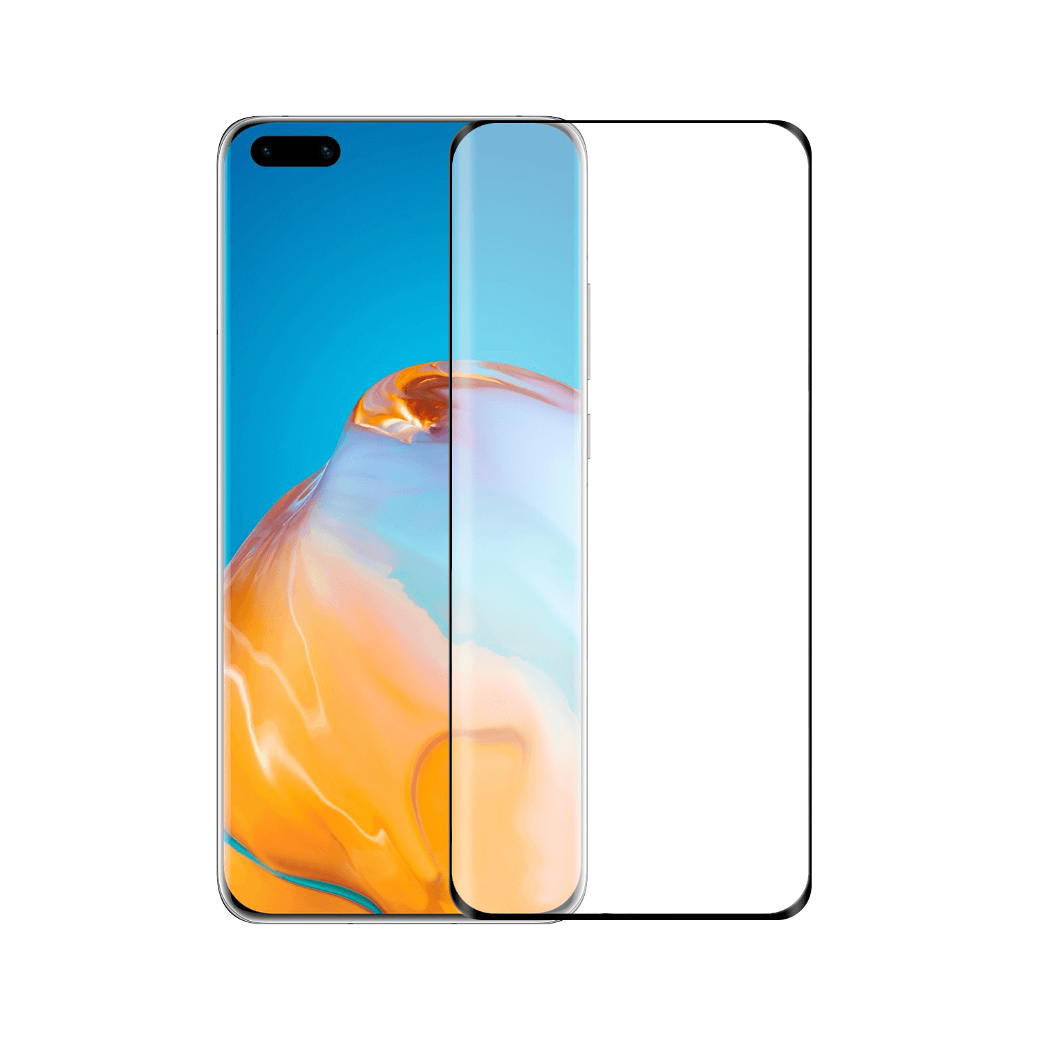 Huawei P40 Pro screenprotector gehard glas Edge to Edge