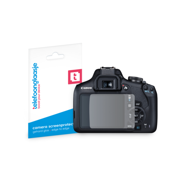 Canon EOS 2000D screenprotector tempered glass van Telefoonglaasje