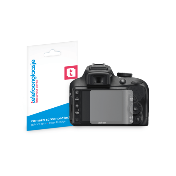 Nikon D3400 screenprotector tempered glass van Telefoonglaasje