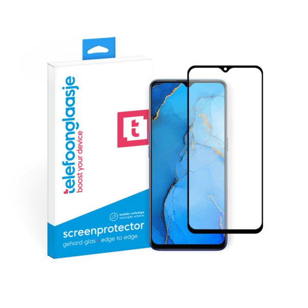 Oppo Reno 3 screenprotector van gehard glas