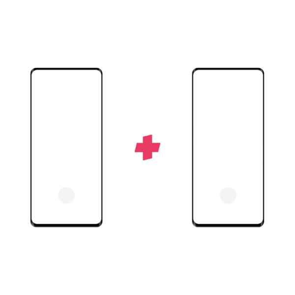 Duopack OnePlus 8 Edge to Edge screenprotector tempered glass
