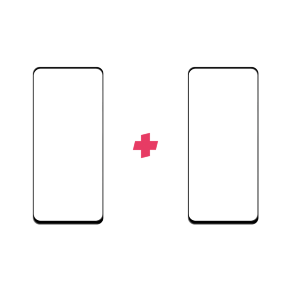 Duopack Oppo A91 Edge to Edge screenprotector tempered glass