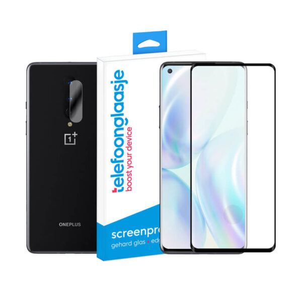 OnePlus 8 Pro screenprotector met camera screenprotector