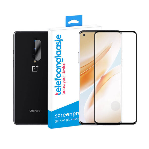 OnePlus 8 screenprotector met camera screenprotector
