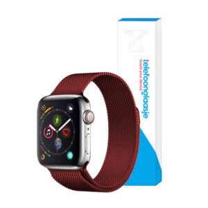 Apple Watch bandje Milanese Rood 42-44mm