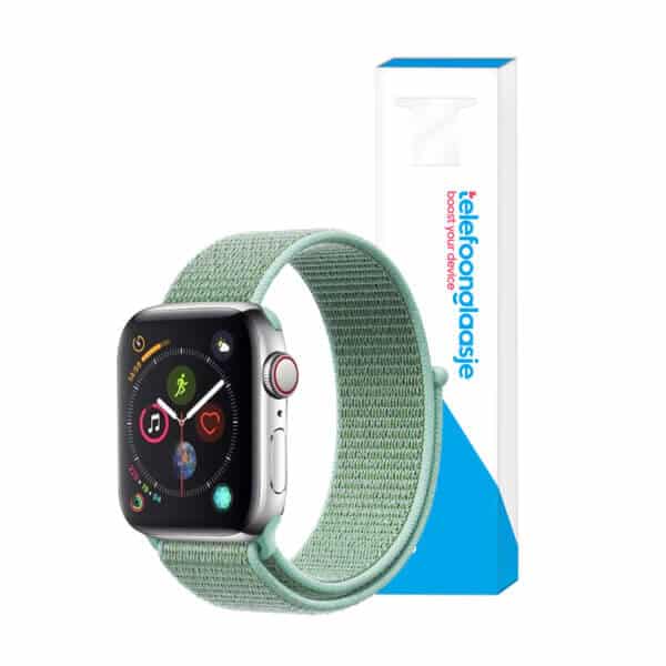 Apple Watch bandje Nylon Mintgroen 42-44mm