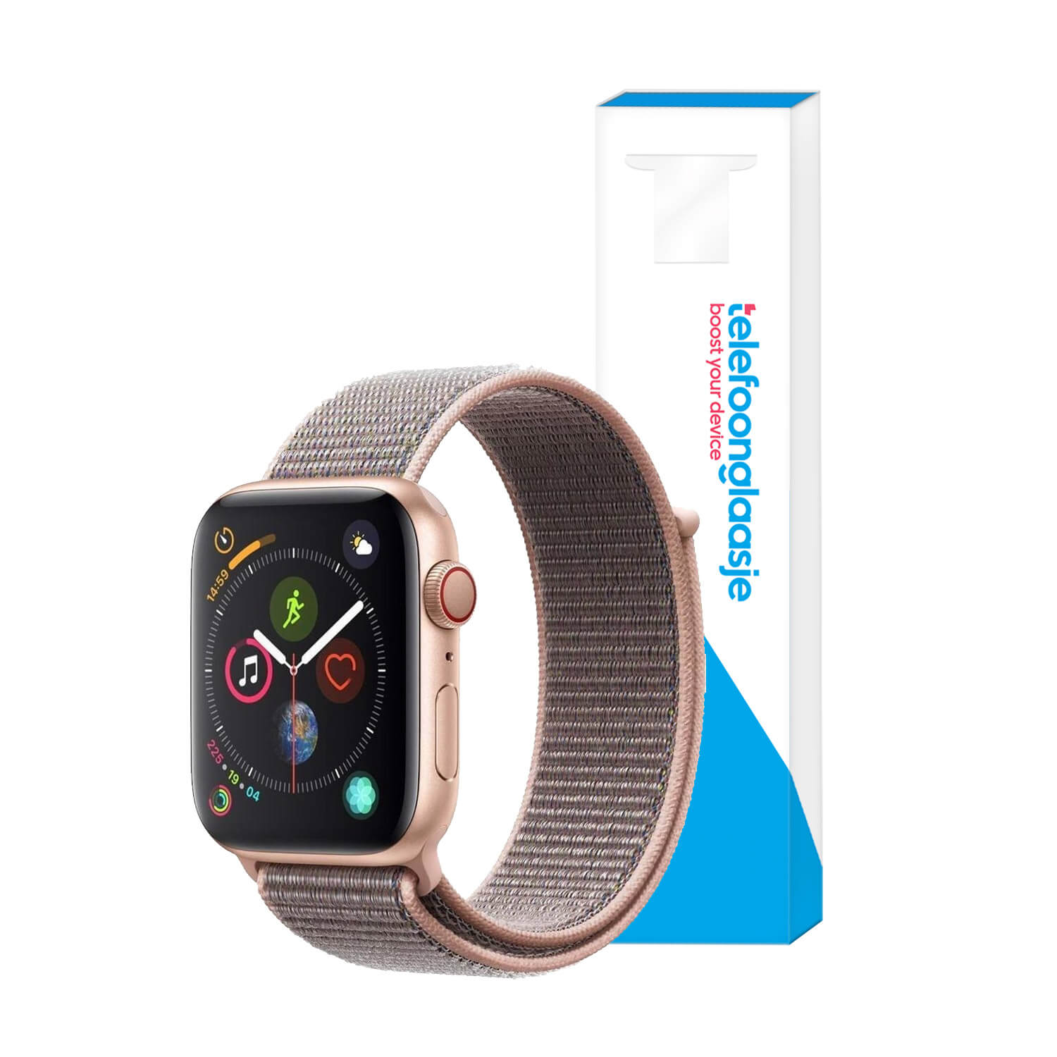 Nylon bandje Apple Watch 1/2/3/4/5/6/SE – 42/44mm - Roze TG
