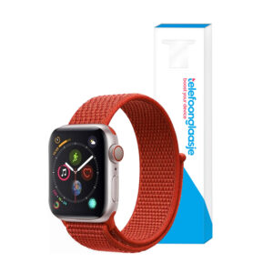 Apple Watch bandje Nylon Rood 42-44mm