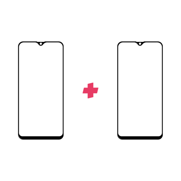 Duopack Samsung Galaxy A30s screenprotector tempered glass