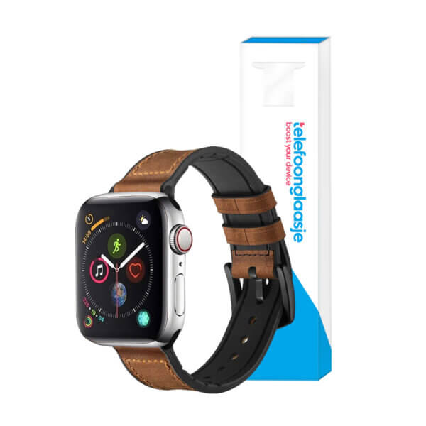 Apple Watch lederen bandje Donkerbruin 38-40mm