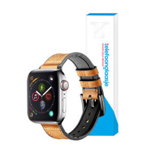 Apple Watch lederen bandje Lichtbruin 38-40mm