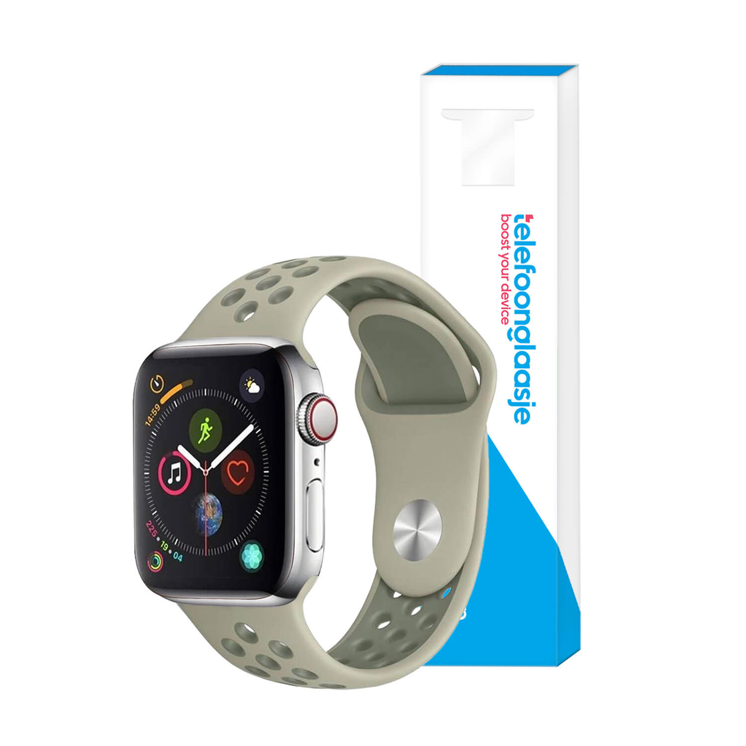 Siliconen sportbandje Apple Watch 1/2/3/4/5/6/SE – 38/40mm - Lichtgroen
