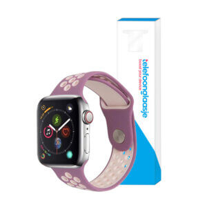 Apple Watch sportbandje Siliconen Paars/Roze 38-40mm