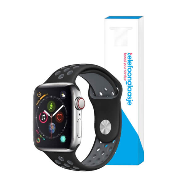Apple Watch sportbandje Siliconen Zwart/Grijs 38-40mm