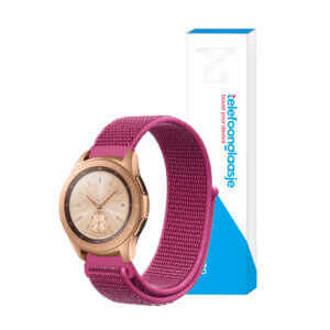 Samsung Galaxy Watch nylon bandje 42mm Fuchsia