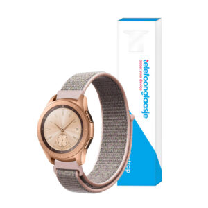 Samsung Galaxy Watch nylon bandje 42mm Roze