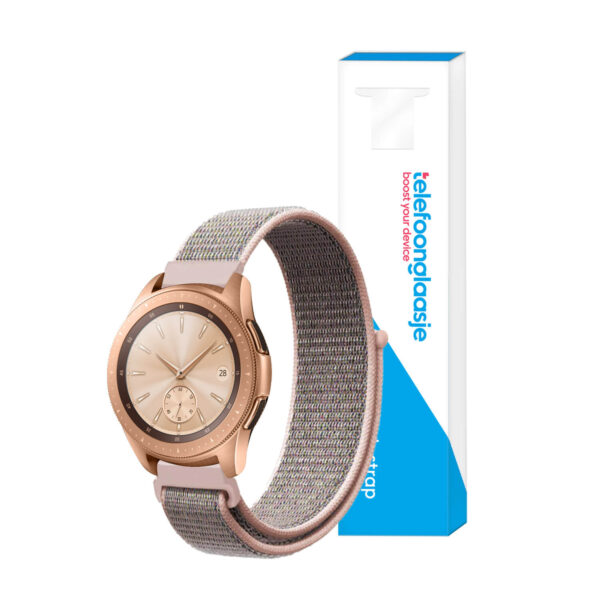 Samsung Galaxy Watch nylon bandje 46mm Roze