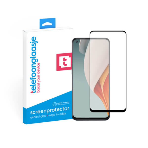 OnePlus Nord N100 screenprotector met installatietool tempered glass Edge to Edge