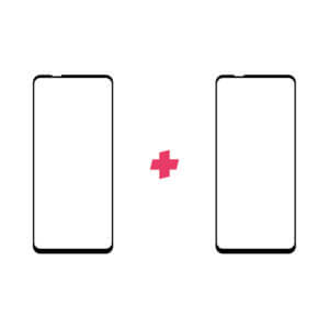 Duopack Samsung Galaxy A21s Edge to Edge screenprotector tempered glass