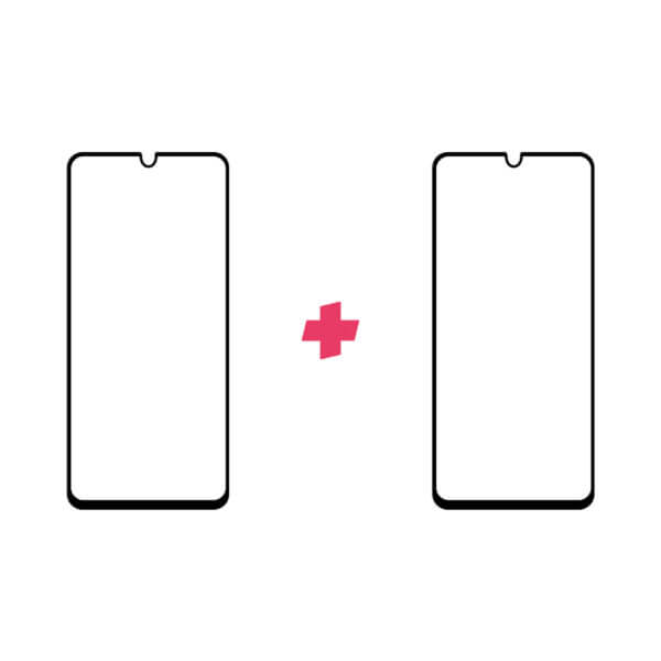 Duopack Samsung Galaxy A41 Edge to Edge screenprotector tempered glass