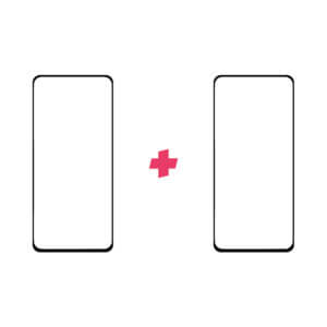 Duopack Samsung Galaxy A90 Edge to Edge screenprotector tempered glass