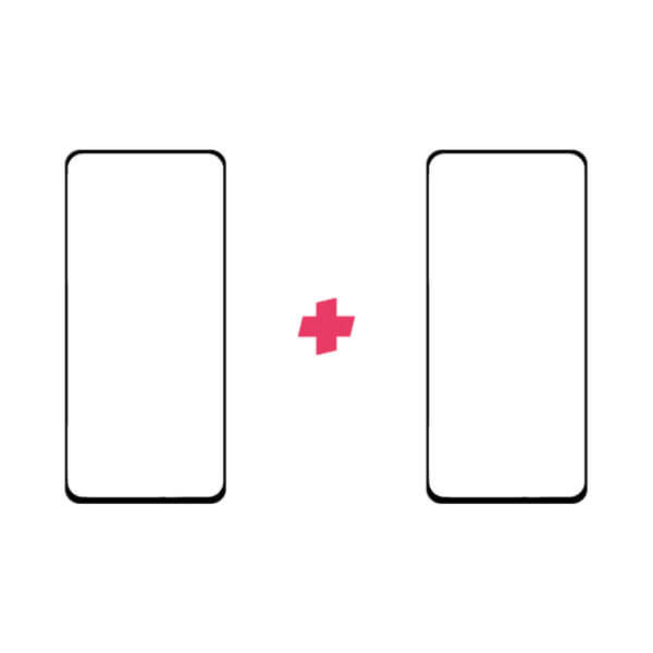 Duopack Samsung Galaxy A90 Edge to Edge screenprotector tempered glass