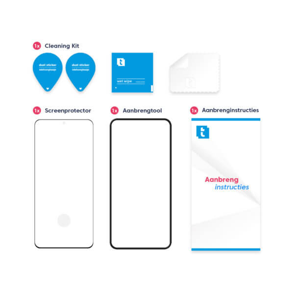 Inhoud verpakking Telefoonglaasje Samsung S21 Ultra screenprotector