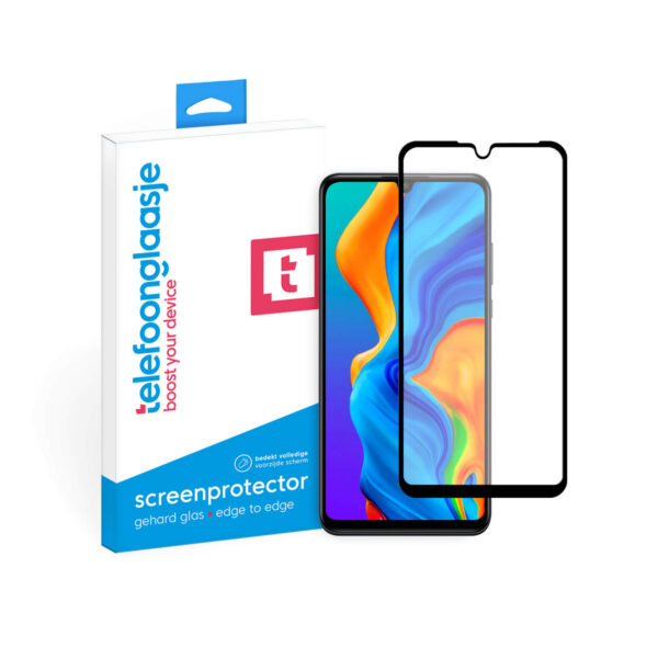 Huawei P30 Lite (New Edition) screenprotector tempered glass Edge to Edge Telefoonglaasje