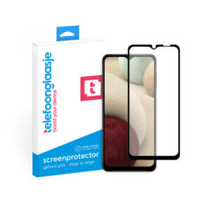 Samsung A12 screenprotector met verpakking Telefoonglaasje