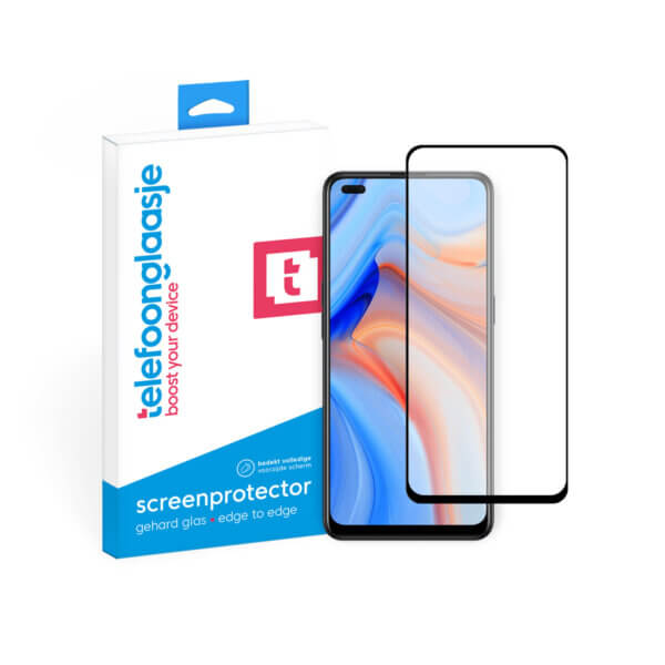 OPPO Reno 4 screenprotector met verpakking Telefoonglaasje