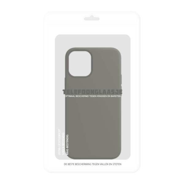 Telefoonglaasje iPhone 12 Mini siliconen hoesje - Dark Olive