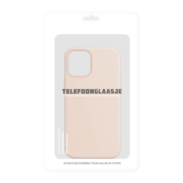 Telefoonglaasje iPhone 12 Mini siliconen hoesje - Pink Sand