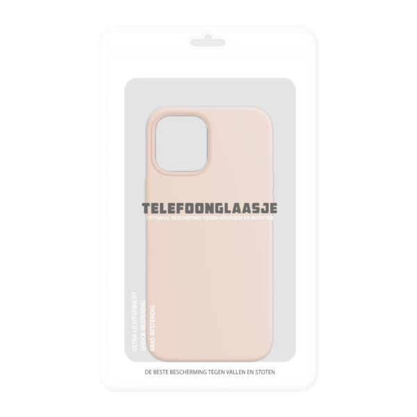 Telefoonglaasje iPhone 12 Pro Max siliconen hoesje - Pink Sand