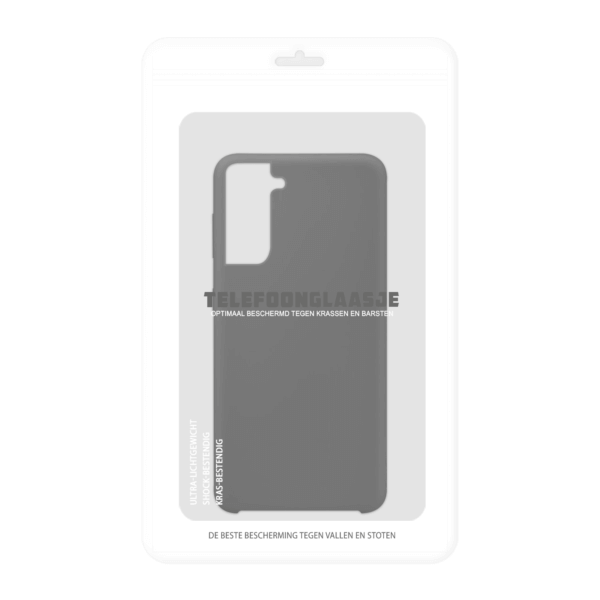 Samsung Galaxy S21 siliconen case - Grijs - in verpakking