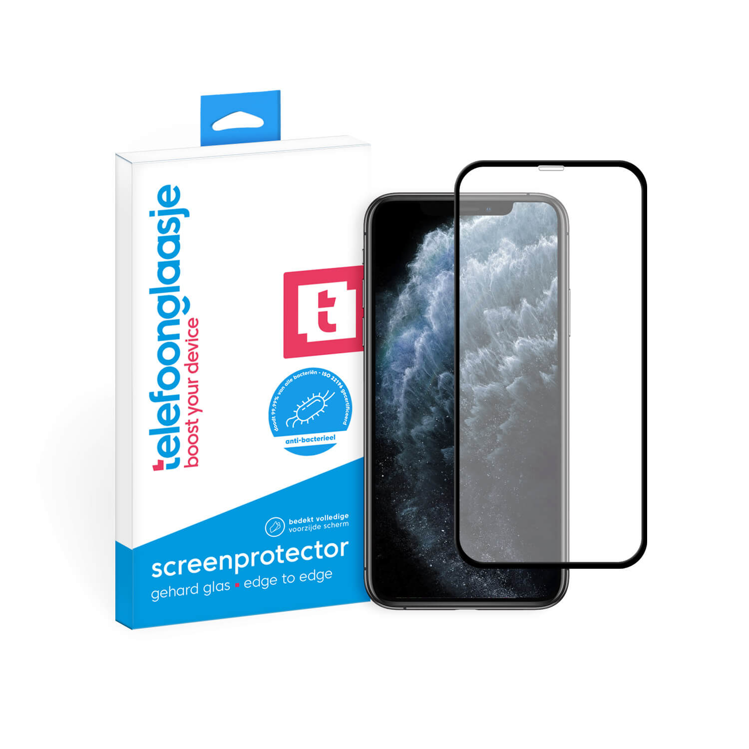 iPhone 11 Pro anti-bacteriële screenprotector gehard glas