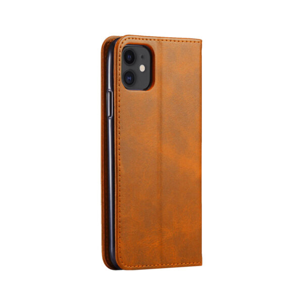 iPhone 11 Bookcase Bruin Achterzijde