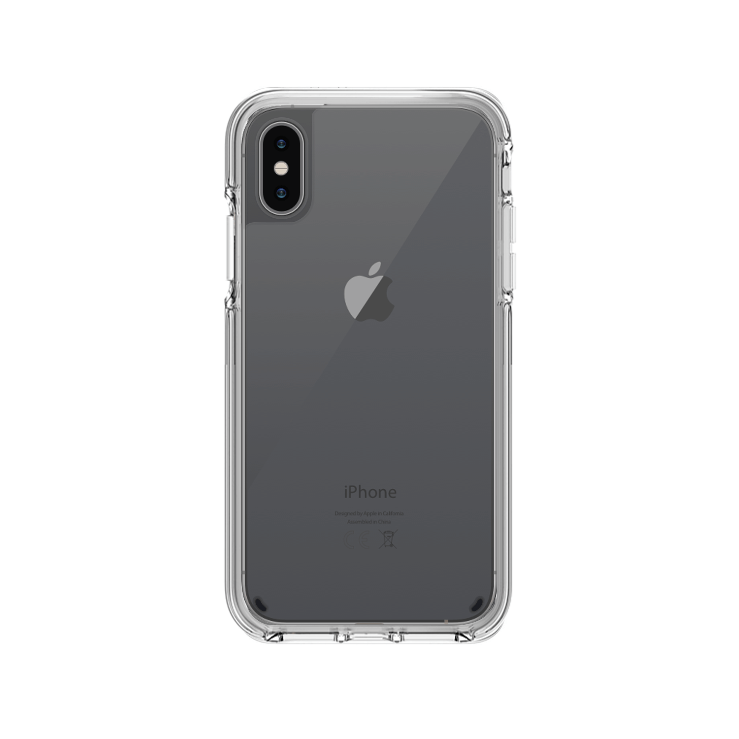 bossen Drijvende kracht passend iPhone X Clear Case hoesje - Extra grip & Schokabsorberend