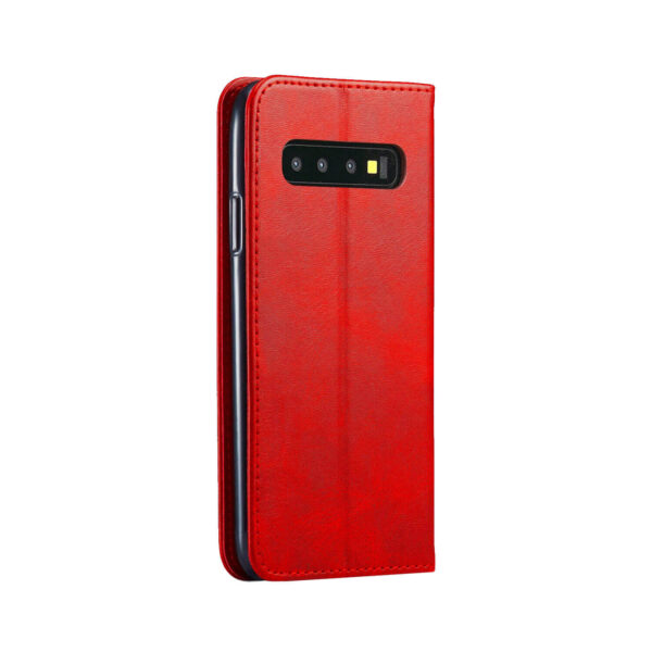 Samsung Galaxy S10 Bookcase Rood achterzijde