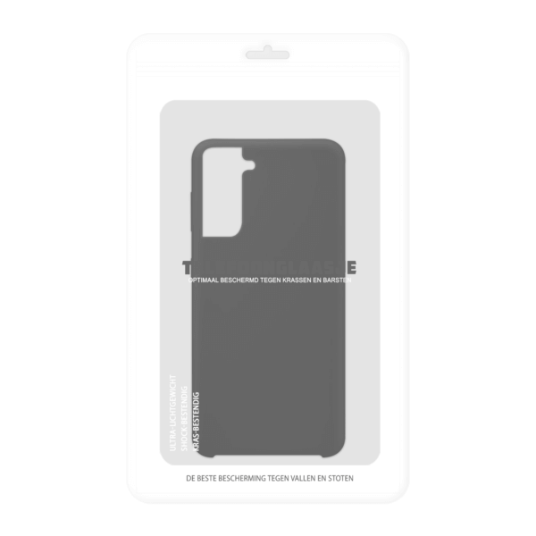 Samsung Galaxy S21 Plus siliconen case - Zwart - In Verpakking