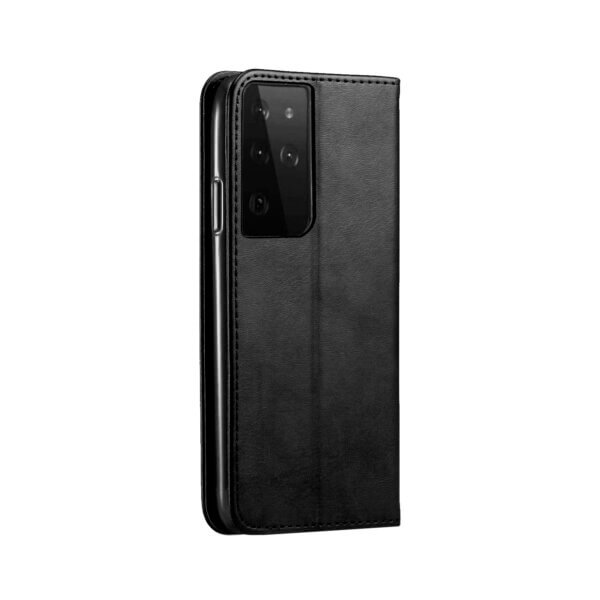 Samsung Galaxy S21 Ultra Bookcase Zwart achterzijde