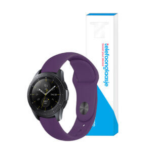 Siliconen smartwatch bandje - Donkerpaars 20mm