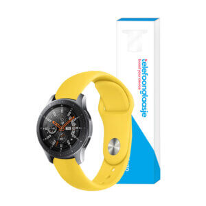 Siliconen smartwatch bandje - Geel 20mm